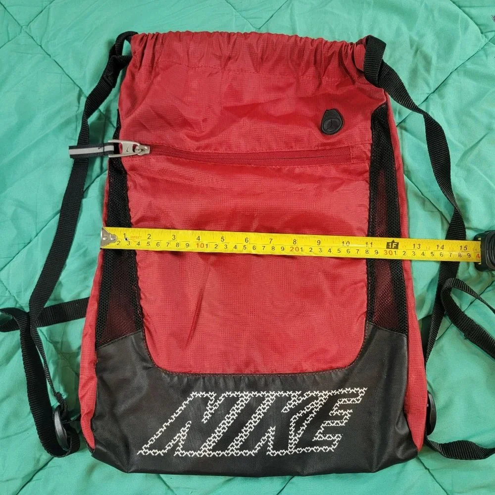 Nike Unisex Red Gym Bag Athletic Activewear Sports Carry On Backpack Logo Swoosh